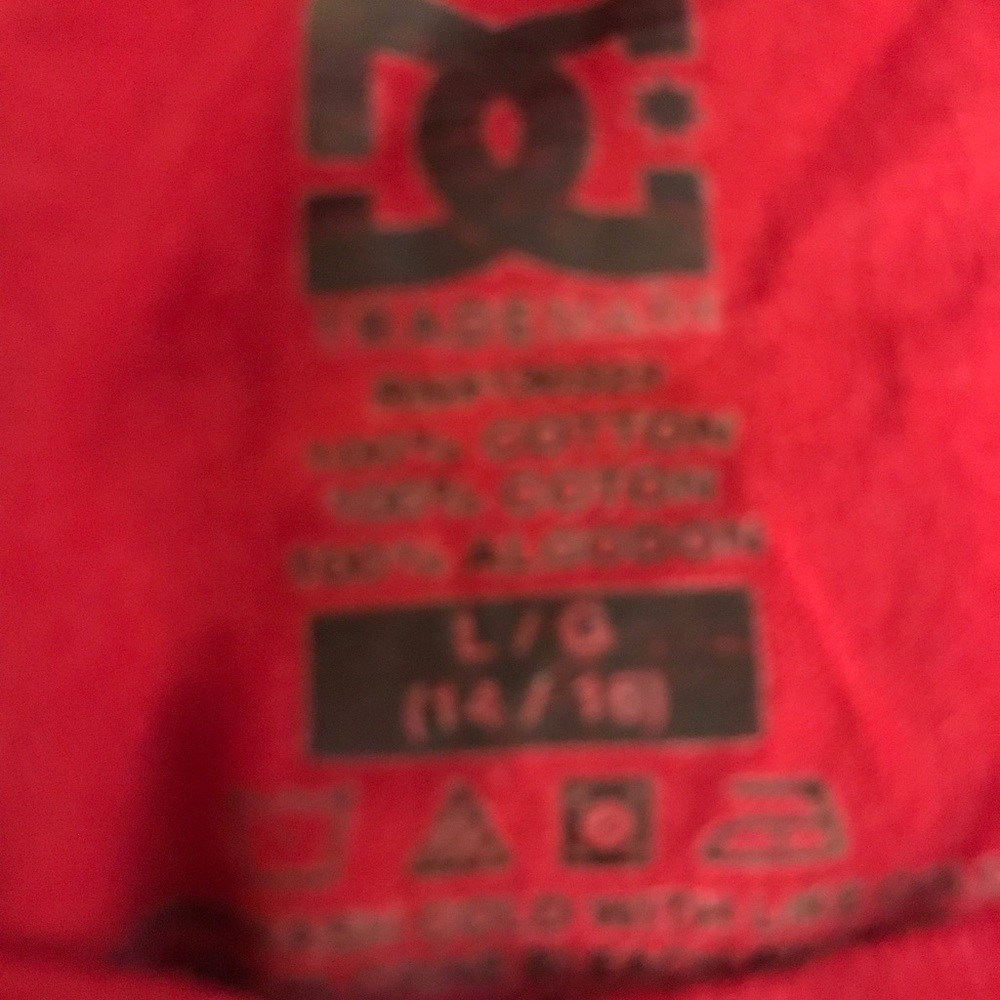 Boys DC red shirt